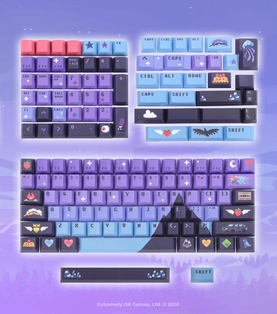 Celeste Keycap Set available at Fangamer.com Celeste Keycap Set available at Fangamer.com